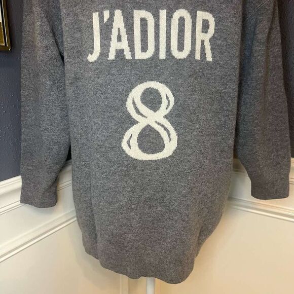 Christian Dior J'ADIOR 8' Hooded Cashmere Sweater with Rear Signature - Picture 12 of 13